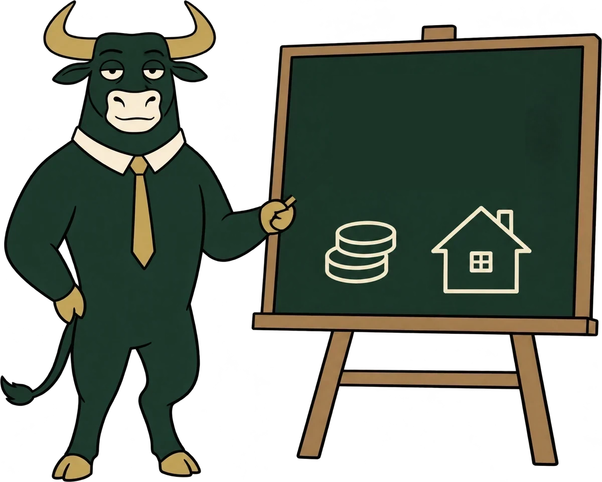 Bully, el toro de HomEconomics, da dos toques con el puntero en la pizarra y aparece el cartel «Sin filtros»